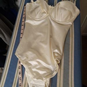 32d cream satin body suit never worn